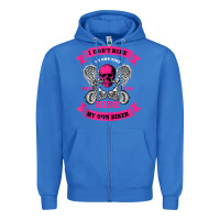 True Royal biker gear motorcycle gifts biker chick i ride my biker tank top Zipper Hoodie - linhVisuals