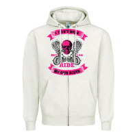 Oatmeal Heather biker gear motorcycle gifts biker chick i ride my biker tank top Zipper Hoodie - linhVisuals