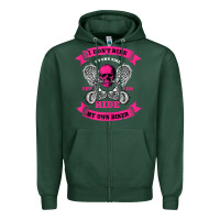 Sports Green biker gear motorcycle gifts biker chick i ride my biker tank top Zipper Hoodie - linhVisuals
