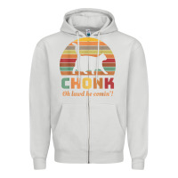 Dove Grey chonk cat scale meme retro oh lawd he comin' memes t shirt Zipper Hoodie - linhVisuals