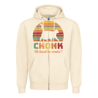 Sandshell chonk cat scale meme retro oh lawd he comin' memes t shirt Zipper Hoodie - linhVisuals
