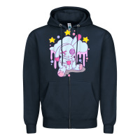 Navy bunny pastel goth voodoo doll t shirt Zipper Hoodie - linhVisuals
