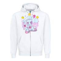 White bunny pastel goth voodoo doll t shirt Zipper Hoodie - linhVisuals