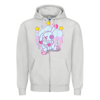 Dove Grey bunny pastel goth voodoo doll t shirt Zipper Hoodie - linhVisuals