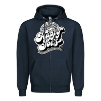 Navy happy joes pizza Zipper Hoodie - linhVisuals