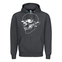 Smoke creepy cool egirl eboy pastel goth vaporwave glitch skull sweatshirt Zipper Hoodie - linhVisuals