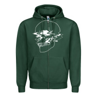 Sports Green creepy cool egirl eboy pastel goth vaporwave glitch skull sweatshirt Zipper Hoodie - linhVisuals
