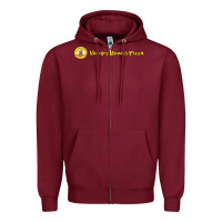 Burgundy howies pizza Zipper Hoodie - linhVisuals