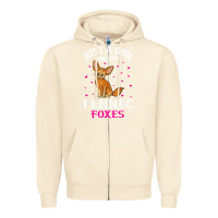 Sandshell fennec fox just a girl who loves fennec foxes t shirt Zipper Hoodie - linhVisuals