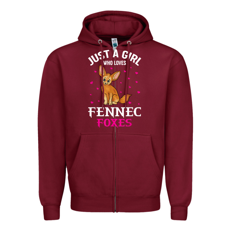 Fennec Fox Just A Girl Who Loves Fennec Foxes T Shirt Zipper Hoodie by linhVisuals | Teevron