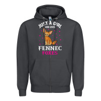 Smoke fennec fox just a girl who loves fennec foxes t shirt Zipper Hoodie - linhVisuals