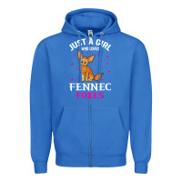 True Royal fennec fox just a girl who loves fennec foxes t shirt Zipper Hoodie - linhVisuals
