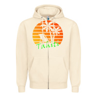 Sandshell outdoor t  shirt tahiti retro vintage sunset t  shirt Zipper Hoodie - linhVisuals