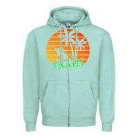 Seafoam outdoor t  shirt tahiti retro vintage sunset t  shirt Zipper Hoodie - linhVisuals