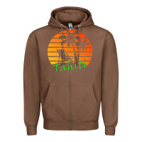 Chestnut outdoor t  shirt tahiti retro vintage sunset t  shirt Zipper Hoodie - linhVisuals