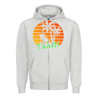 Dove Grey outdoor t  shirt tahiti retro vintage sunset t  shirt Zipper Hoodie - linhVisuals