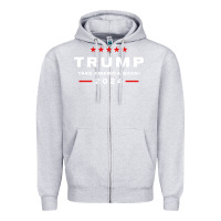 Heather Grey donald trump 2024 take america back election   the return sweatshirt Zipper Hoodie - linhVisuals
