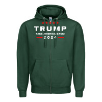 Sports Green donald trump 2024 take america back election   the return sweatshirt Zipper Hoodie - linhVisuals