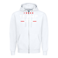 White donald trump 2024 take america back election   the return sweatshirt Zipper Hoodie - linhVisuals