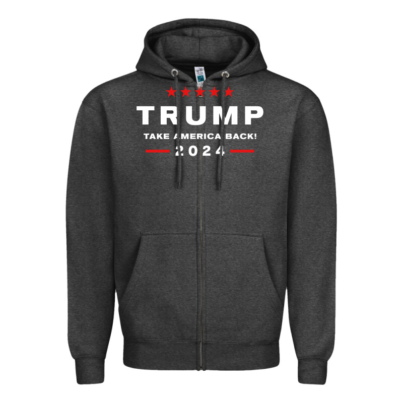 Donald Trump 2024 Take America Back Election   The Return Sweatshirt Zipper Hoodie by linhVisuals | Teevron