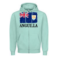 Seafoam flag of anguilla   anguilla banner t shirt Zipper Hoodie - linhVisuals