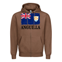 Chestnut flag of anguilla   anguilla banner t shirt Zipper Hoodie - linhVisuals