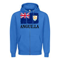 True Royal flag of anguilla   anguilla banner t shirt Zipper Hoodie - linhVisuals