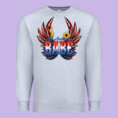All America Babe Premium Sweatshirt Designed By Jahusdesignshop