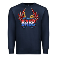 Navy All America Babe Premium Sweatshirt - JahusDesignShop