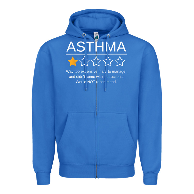 Funny Asthma Awareness One Star Rating Inhaler Wheezy Breath T Shirt Zipper Hoodie by linhVisuals | Teevron