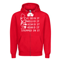 Red nurse t  shirt nurse i've seen it smelled it touched it t  shirt Zipper Hoodie - linhVisuals