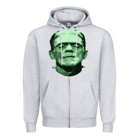 Heather Grey frankenstein monster classic horror flick t shirt Zipper Hoodie - linhVisuals
