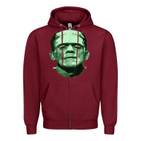 Burgundy frankenstein monster classic horror flick t shirt Zipper Hoodie - linhVisuals