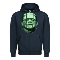 Navy frankenstein monster classic horror flick t shirt Zipper Hoodie - linhVisuals