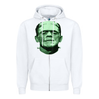 White frankenstein monster classic horror flick t shirt Zipper Hoodie - linhVisuals