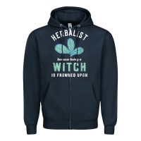 Navy funny herbalist because a witch is frowned upon herbalism t shirt Zipper Hoodie - linhVisuals