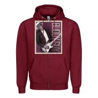 Burgundy buddy guy classic Zipper Hoodie - linhVisuals