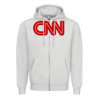 Dove Grey cnn Zipper Hoodie - linhVisuals