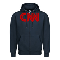 Navy cnn Zipper Hoodie - linhVisuals