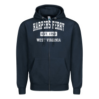 Navy harpers ferry west virginia wv vintage established sports pullover hoo Zipper Hoodie - linhVisuals