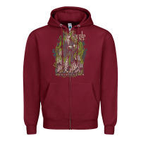 Burgundy lamb of god music concert Zipper Hoodie - linhVisuals