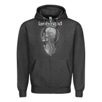 Charcoal Heather lamb of god music concert Zipper Hoodie - linhVisuals