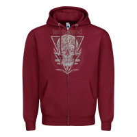 Burgundy lamb of god music concert Zipper Hoodie - linhVisuals
