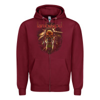 Burgundy lamb of god music concert Zipper Hoodie - linhVisuals