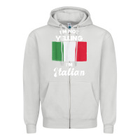 Dove Grey i'm not yelling i'm italian t shirt Zipper Hoodie - linhVisuals