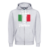Heather Grey i'm not yelling i'm italian t shirt Zipper Hoodie - linhVisuals
