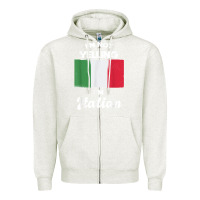 Oatmeal Heather i'm not yelling i'm italian t shirt Zipper Hoodie - linhVisuals