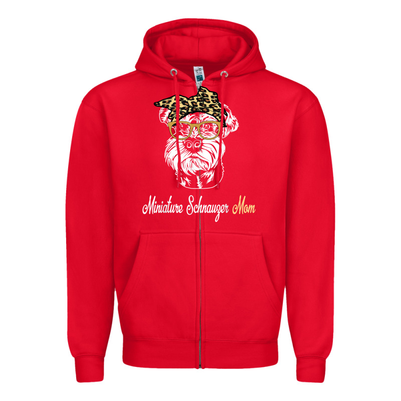 Birthday And Mother's Day Gift Miniature Schnauzer Mom T Shirt Zipper Hoodie by linhVisuals | Teevron