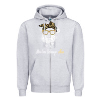 Heather Grey birthday and mother's day gift miniature schnauzer mom t shirt Zipper Hoodie - linhVisuals