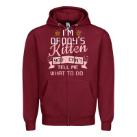 Burgundy daddy's kitten ddlg littlespace daddy dom cgl t shirt Zipper Hoodie - linhVisuals